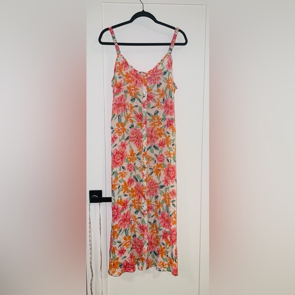 Derek Lam Dresses & Skirts - Derek Lam Collective Midi Pink Floral Boho Cottagecore Vacation Dress Size XS